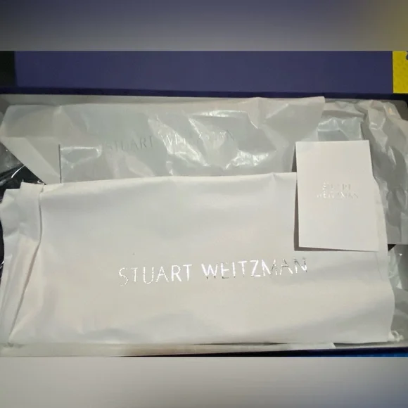 Stuart Weitzman Suede Over-the-Knee Blue Boots - Picture 4 of 9